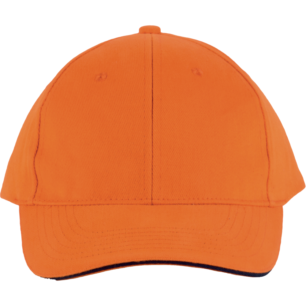 ORLANDO - CASQUETTE 6 PANNEAUX Orange / Navy Orange