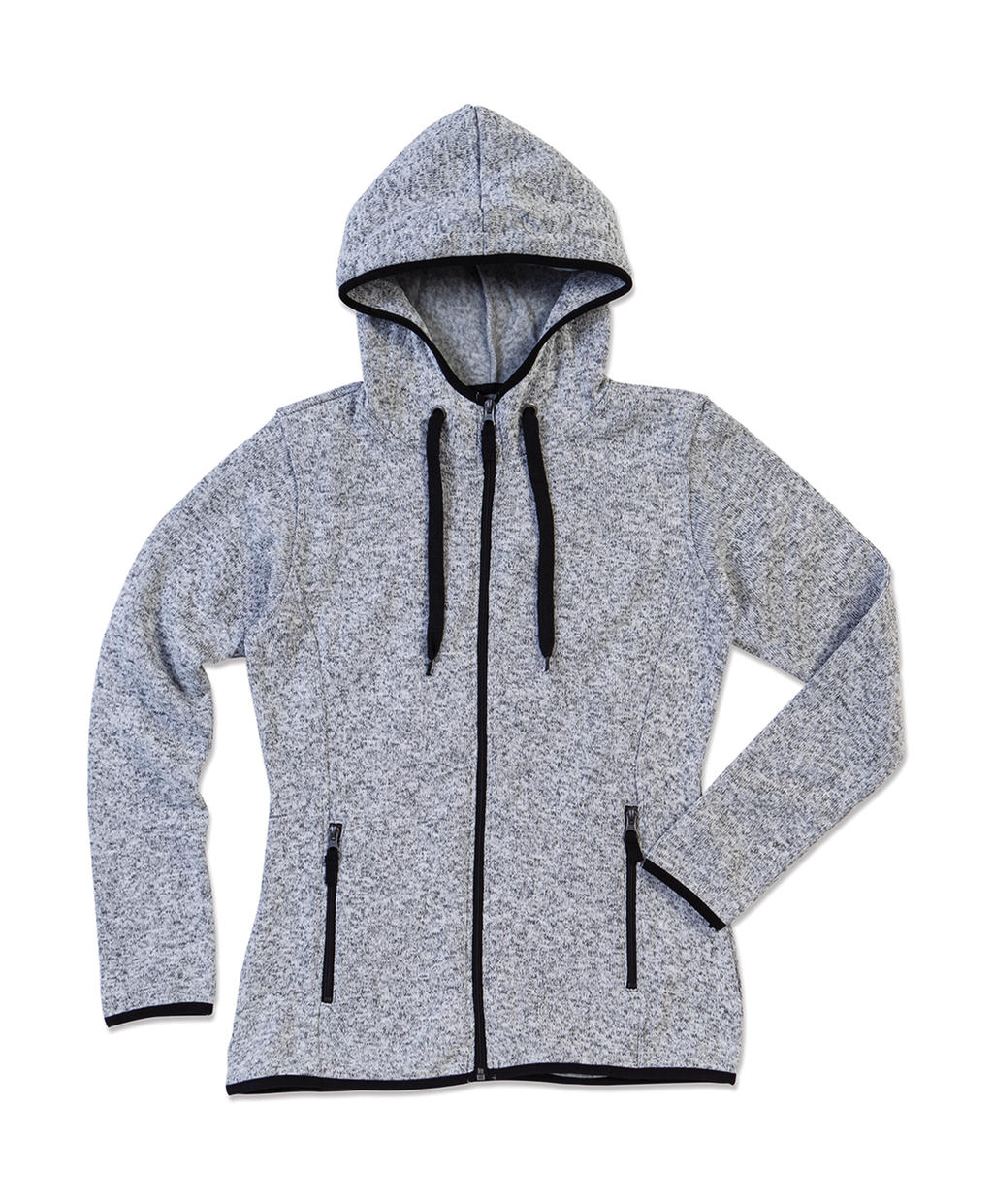 Active Knit Fleece Jacket Women Light Grey melange 
