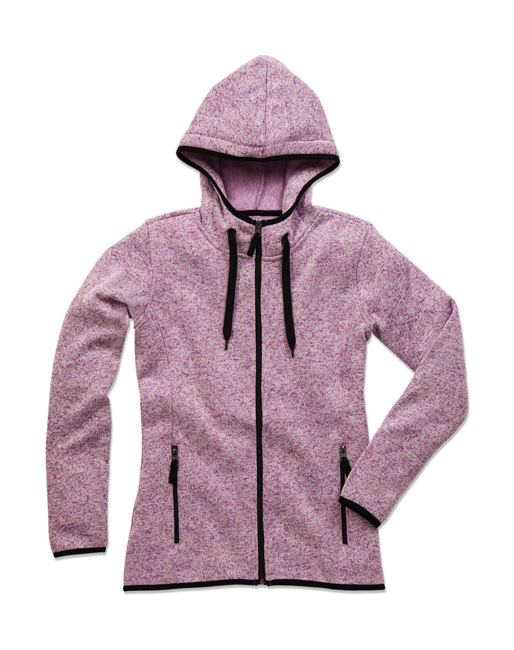 Active Knit Fleece Jacket Women Purple melange 
