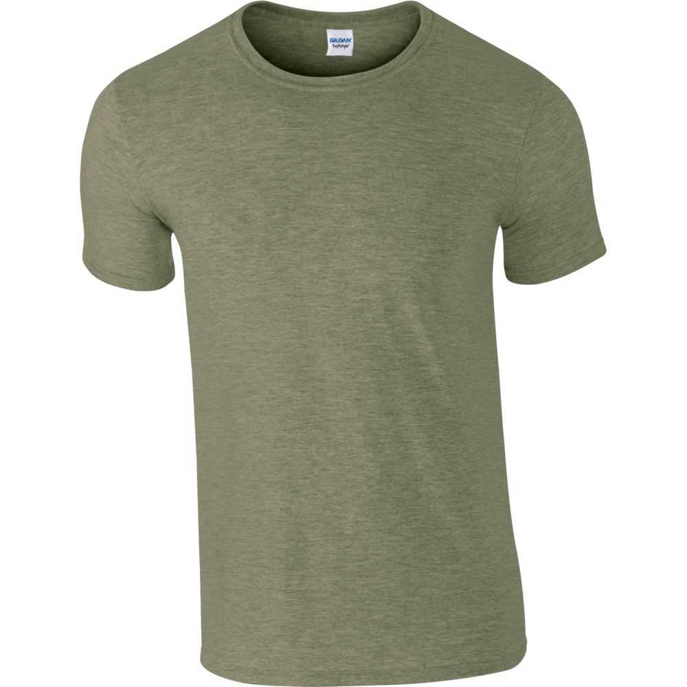 T-SHIRT HOMME COL ROND SOFTSTYLE Heather Military Green Vert
