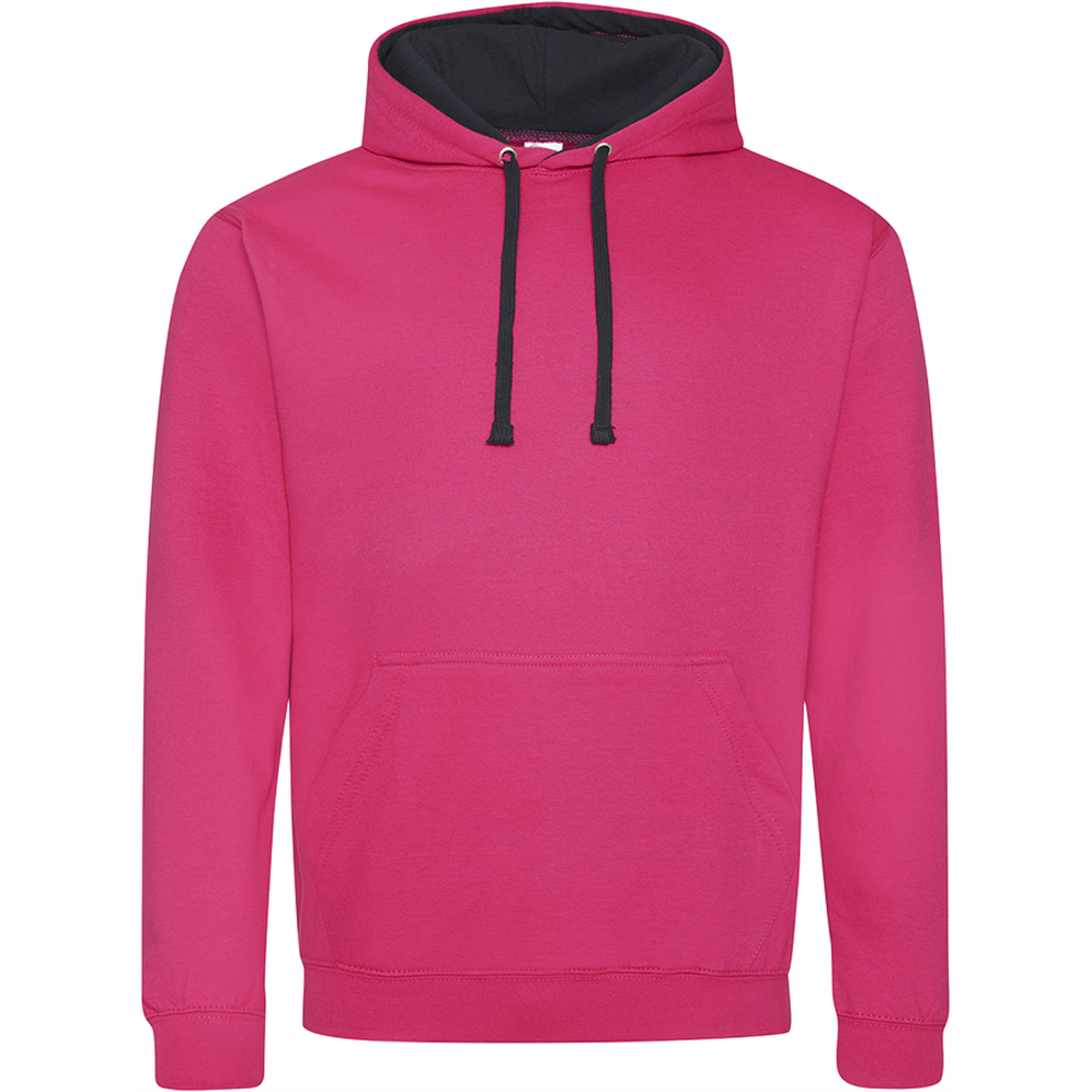 Sweat-shirt capuche Bicolore Hot Pink/  French Navy Rose