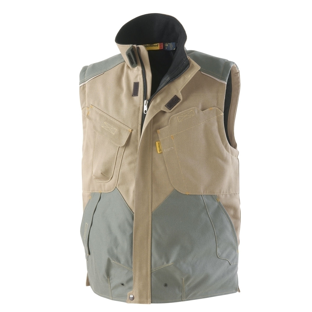GILET MATELASSÉ OUTFORCE 2R Beige Beige,Vert, à personnaliser avec le logo de votre club. GILET MATELASSÉ OUTFORCE 2R Beige Beige,Vert