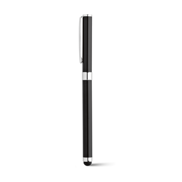 TOUCH. Stylo roller. Noir Noir, à personnaliser avec le logo de votre club. TOUCH. Stylo roller. Noir Noir