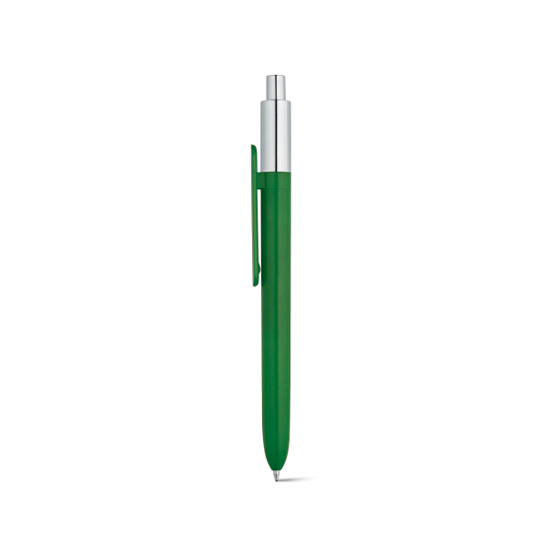 KIWU Chrome. Stylo en ABS avec finition brillante et partie supérieure laquée avec finition chromée. Vert Vert, à personnaliser avec le logo de votre club. KIWU Chrome. Stylo en ABS avec finition brillante et partie supérieure laquée avec finition chromée. Vert Vert