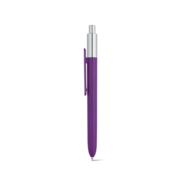 KIWU Chrome. Stylo en ABS avec finition brillante et partie supérieure laquée avec finition chromée. Violet Violet, à personnaliser avec le logo de votre club. KIWU Chrome. Stylo en ABS avec finition brillante et partie supérieure laquée avec finition chromée. Violet Violet