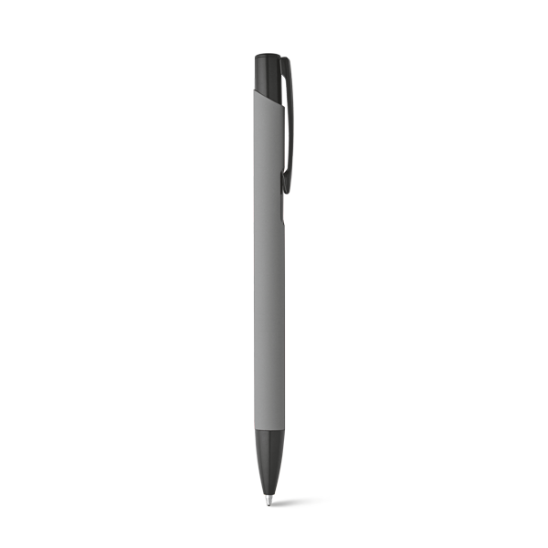 POPPINS. Stylo à bille. Gris Gris, à personnaliser avec le logo de votre club. POPPINS. Stylo à bille. Gris Gris