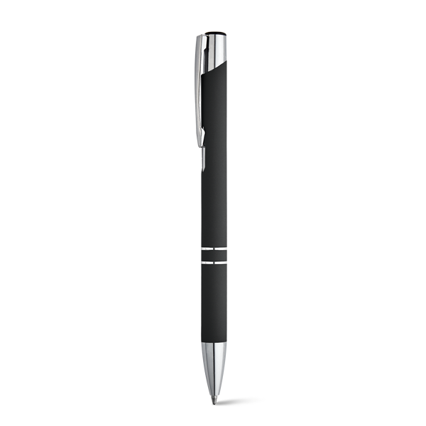 BETA SOFT. Stylo à bille. Noir Noir, à personnaliser avec le logo de votre club. BETA SOFT. Stylo à bille. Noir Noir