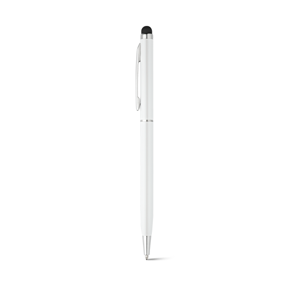 ZOE BK. Stylo à bille. Blanc Blanc, à personnaliser avec le logo de votre club. ZOE BK. Stylo à bille. Blanc Blanc