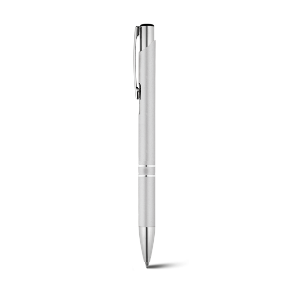 BETA BK. Stylo à bille. Argenté satiné Argent, à personnaliser avec le logo de votre club. BETA BK. Stylo à bille. Argenté satiné Argent