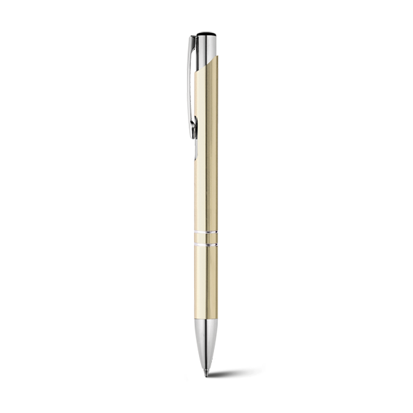 BETA. Stylo à bille. Doré Metal, à personnaliser avec le logo de votre club. BETA. Stylo à bille. Doré Metal