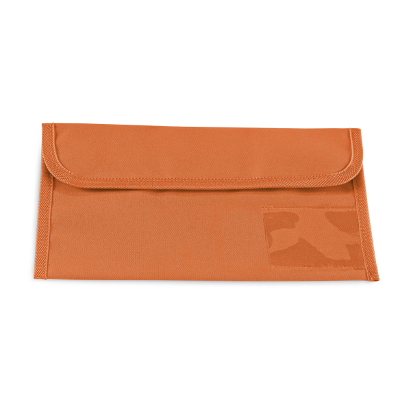 Trousse porte-documents de voyage. Orange Orange, à personnaliser avec le logo de votre club. Trousse porte-documents de voyage. Orange Orange