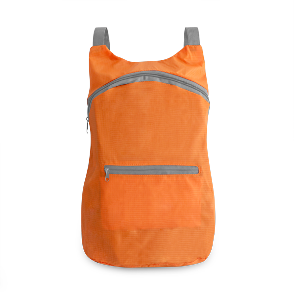 Sac à dos pliable. Orange Orange, à personnaliser avec le logo de votre club. Sac à dos pliable. Orange Orange