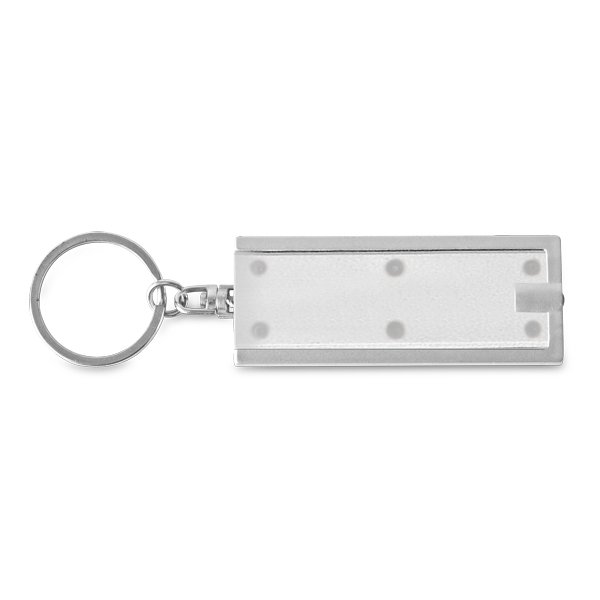 Porte-clés. Argenté satiné Argent, à personnaliser avec le logo de votre club. Porte-clés. Argenté satiné Argent