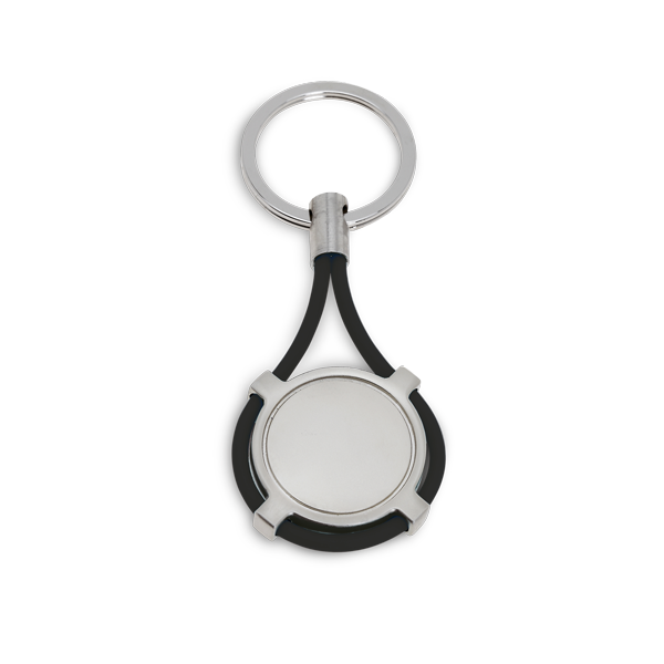 Porte-clés. Noir Noir, à personnaliser avec le logo de votre club. Porte-clés. Noir Noir