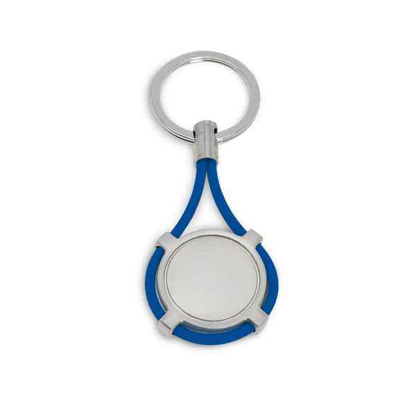 Porte-clés. Bleu Bleu, à personnaliser avec le logo de votre club. Porte-clés. Bleu Bleu