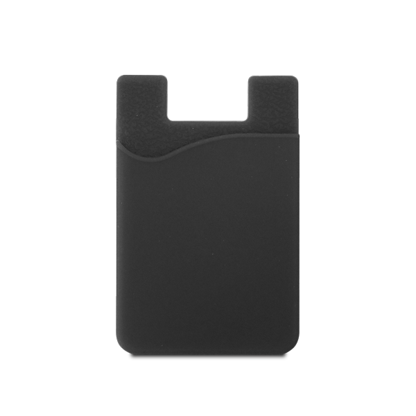 Étui pour cartes de visite pour smartphone. Noir Noir, à personnaliser avec le logo de votre club. Étui pour cartes de visite pour smartphone. Noir Noir