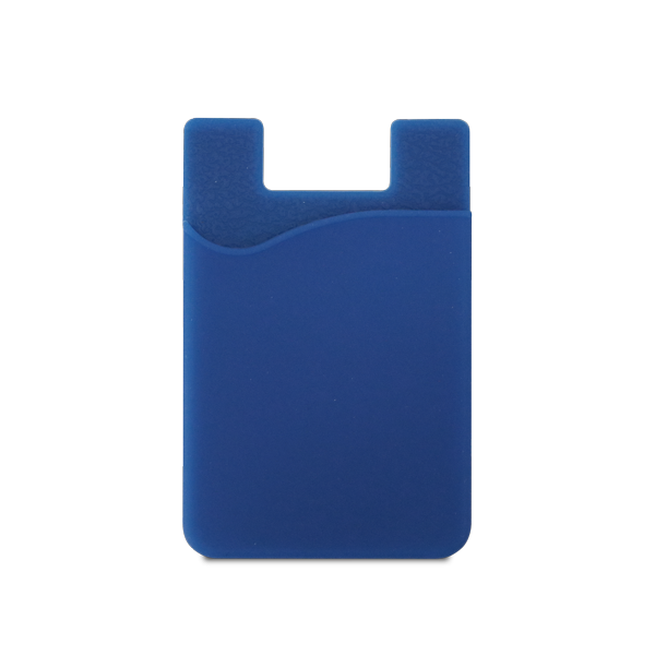 Étui pour cartes de visite pour smartphone. Bleu Bleu, à personnaliser avec le logo de votre club. Étui pour cartes de visite pour smartphone. Bleu Bleu