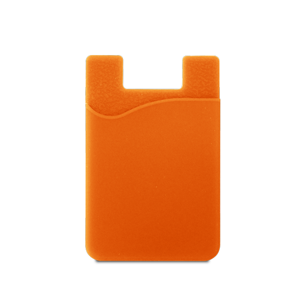Étui pour cartes de visite pour smartphone. Orange Orange, à personnaliser avec le logo de votre club. Étui pour cartes de visite pour smartphone. Orange Orange