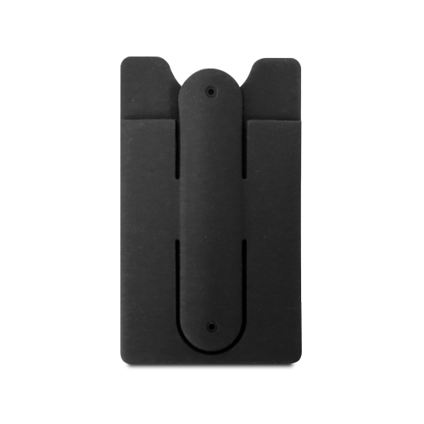 Étui pour cartes de visite pour smartphone. Noir Noir, à personnaliser avec le logo de votre club. Étui pour cartes de visite pour smartphone. Noir Noir