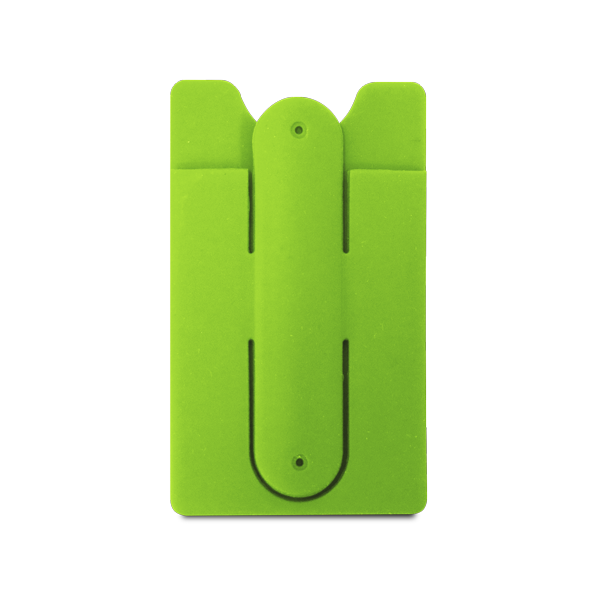 Étui pour cartes de visite pour smartphone. Vert clair Vert, à personnaliser avec le logo de votre club. Étui pour cartes de visite pour smartphone. Vert clair Vert