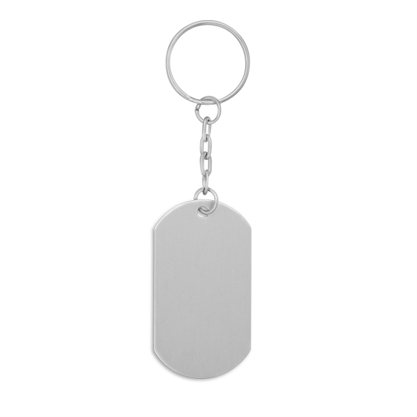 Porte-clés. Argenté satiné Argent, à personnaliser avec le logo de votre club. Porte-clés. Argenté satiné Argent
