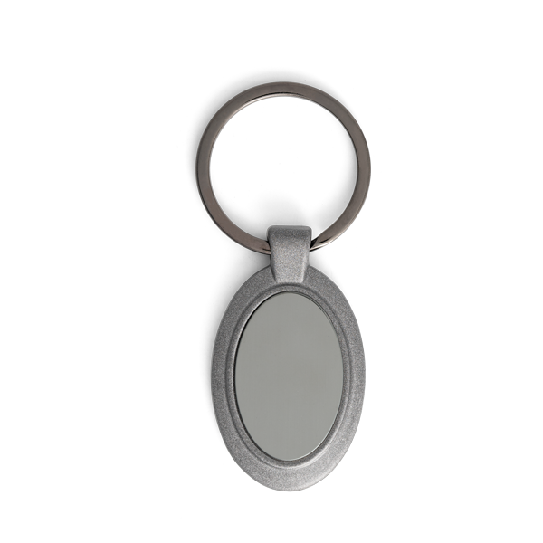 Porte-clés. Gun metal Metal, à personnaliser avec le logo de votre club. Porte-clés. Gun metal Metal