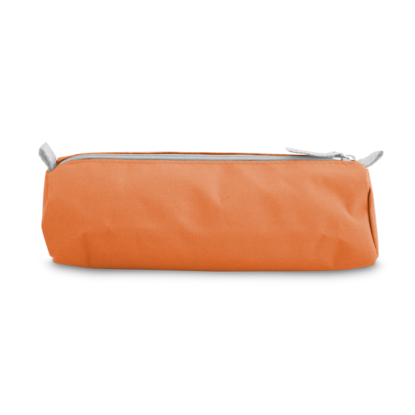 Trousse à crayons. Orange Orange, à personnaliser avec le logo de votre club. Trousse à crayons. Orange Orange
