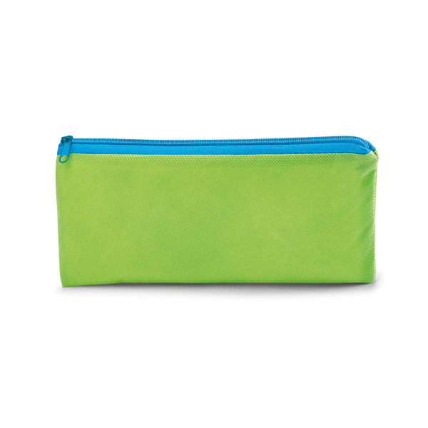 Trousse à crayons. Vert clair Vert, à personnaliser avec le logo de votre club. Trousse à crayons. Vert clair Vert