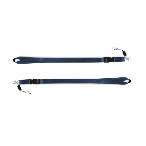 Lanyard. Bleu Bleu, à personnaliser avec le logo de votre club. Lanyard. Bleu Bleu