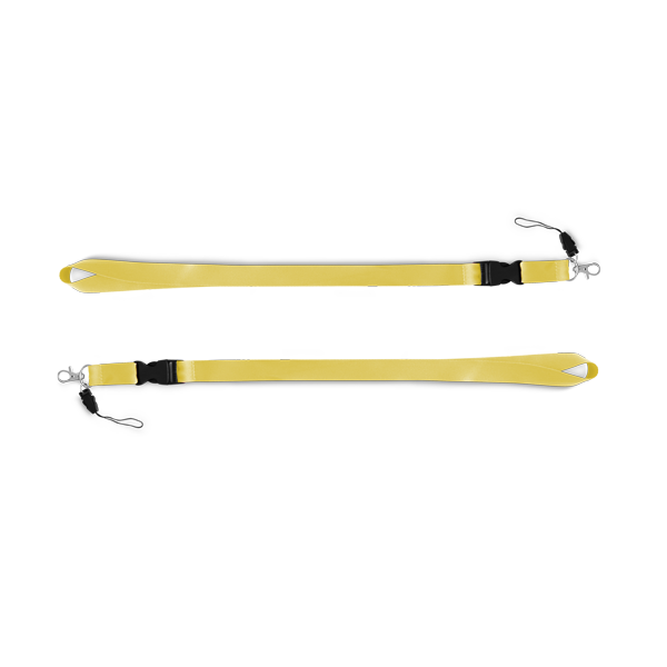 Lanyard. Jaune Jaune, à personnaliser avec le logo de votre club. Lanyard. Jaune Jaune