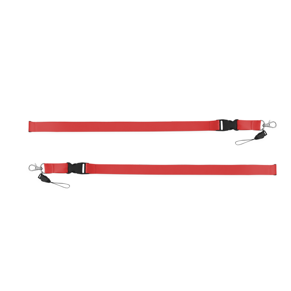 Lanyard. Rouge Rouge, à personnaliser avec le logo de votre club. Lanyard. Rouge Rouge
