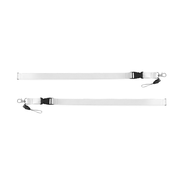 Lanyard. Blanc Blanc, à personnaliser avec le logo de votre club. Lanyard. Blanc Blanc