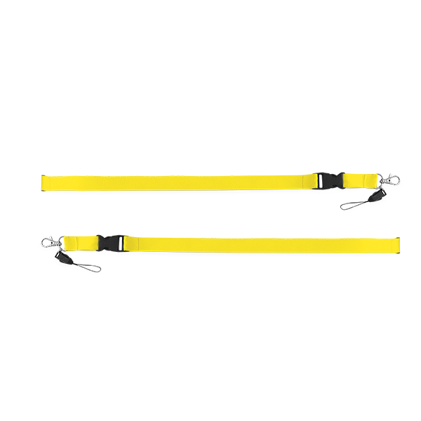 Lanyard. Jaune Jaune, à personnaliser avec le logo de votre club. Lanyard. Jaune Jaune