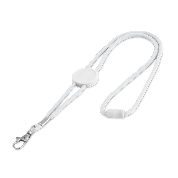 Lanyard. Blanc Blanc, à personnaliser avec le logo de votre club. Lanyard. Blanc Blanc