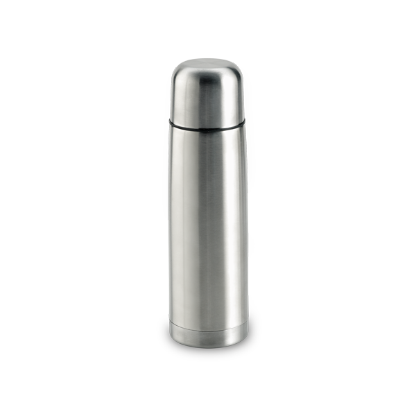 Set de bouteille thermique et tasses. Argenté Argent, à personnaliser avec le logo de votre club. Set de bouteille thermique et tasses. Argenté Argent