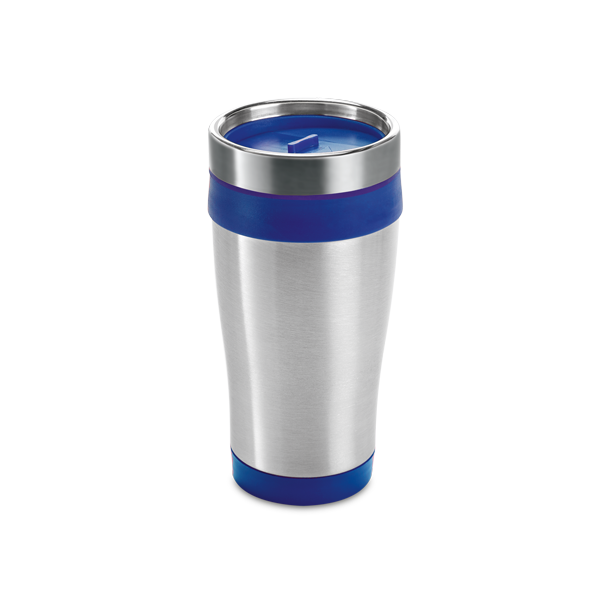 Verre de voyage. Bleu royal Bleu, à personnaliser avec le logo de votre club. Verre de voyage. Bleu royal Bleu