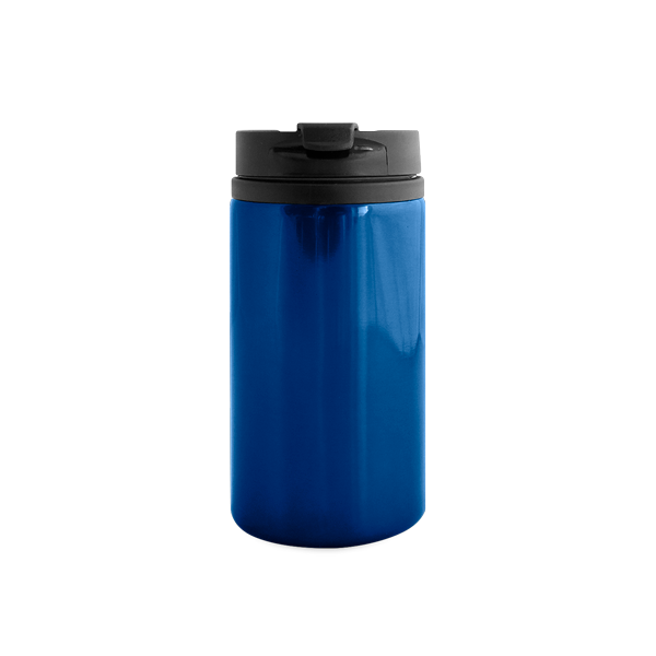Verre de voyage. Bleu Bleu, à personnaliser avec le logo de votre club. Verre de voyage. Bleu Bleu