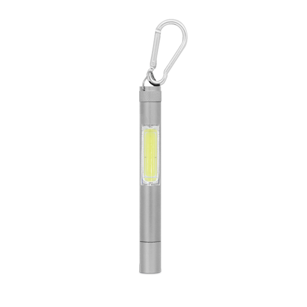 Lampe de poche. Argenté satiné Argent, à personnaliser avec le logo de votre club. Lampe de poche. Argenté satiné Argent