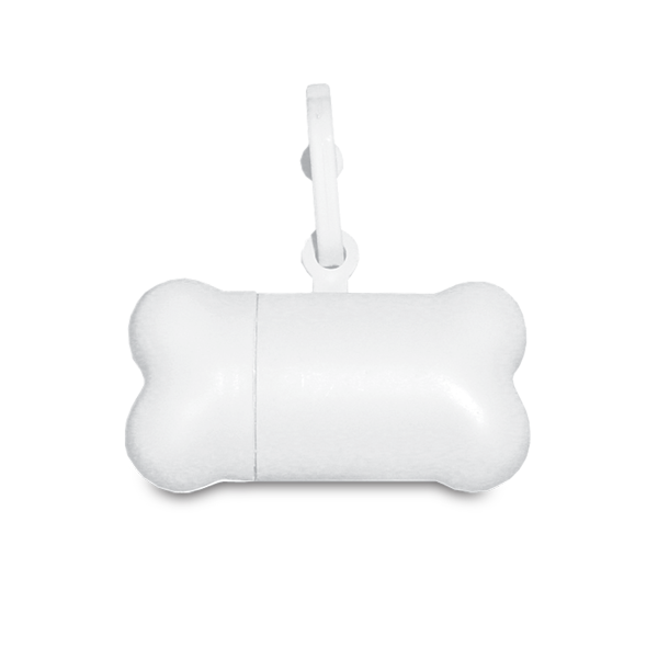 Porte rouleau de sacs. Blanc Blanc, à personnaliser avec le logo de votre club. Porte rouleau de sacs. Blanc Blanc