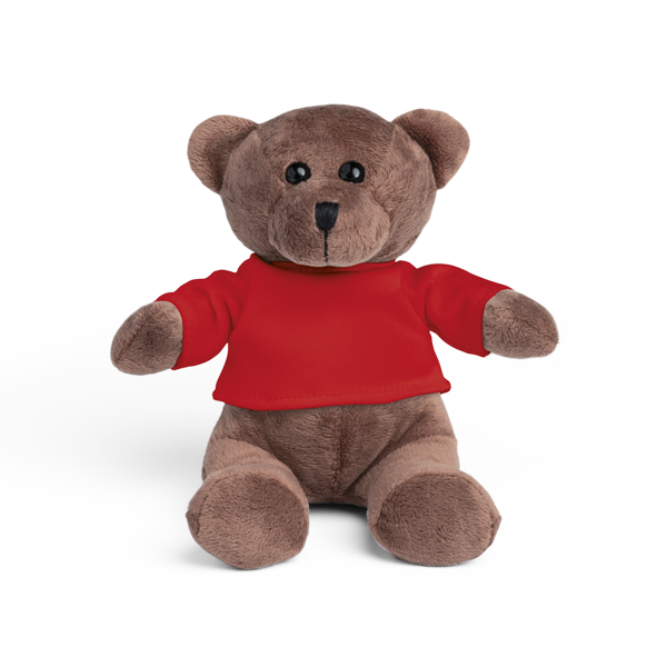 Peluche. Rouge Rouge, à personnaliser avec le logo de votre club. Peluche. Rouge Rouge