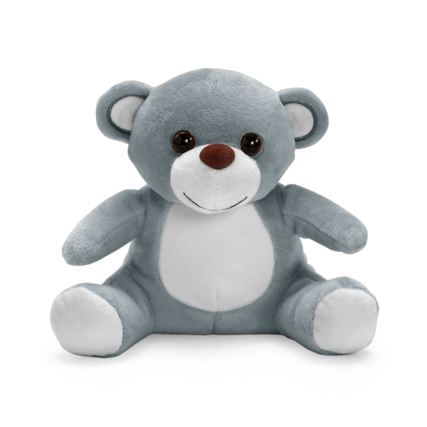 Peluche. Gris Gris, à personnaliser avec le logo de votre club. Peluche. Gris Gris