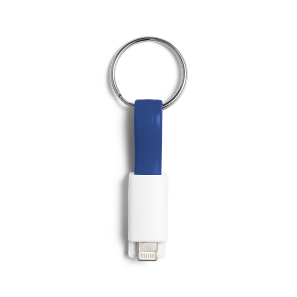 Câble USB avec connecteur 2 en 1. Bleu Bleu, à personnaliser avec le logo de votre club. Câble USB avec connecteur 2 en 1. Bleu Bleu