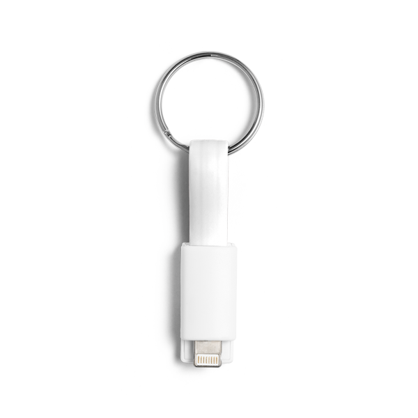 Câble USB avec connecteur 2 en 1. Blanc Blanc, à personnaliser avec le logo de votre club. Câble USB avec connecteur 2 en 1. Blanc Blanc