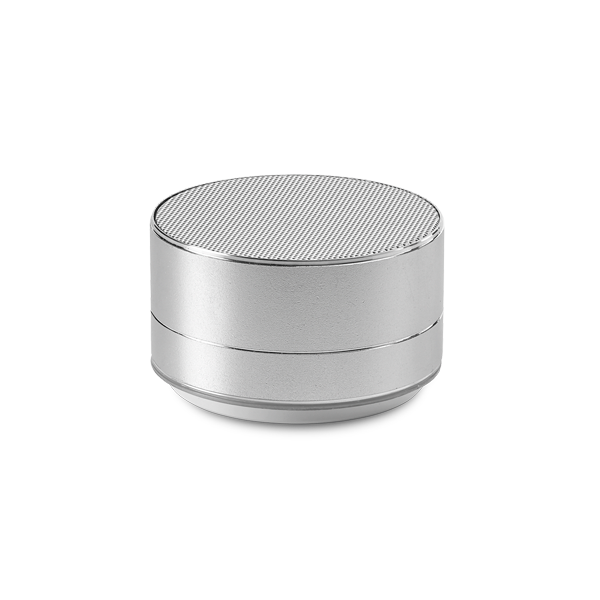 Enceinte avec micro. Argenté satiné Argent, à personnaliser avec le logo de votre club. Enceinte avec micro. Argenté satiné Argent
