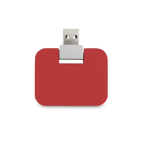 Hub USB 2.0. Rouge Rouge, à personnaliser avec le logo de votre club. Hub USB 2.0. Rouge Rouge