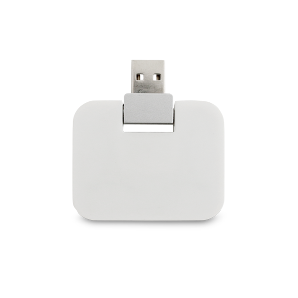 Hub USB 2.0. Blanc Blanc, à personnaliser avec le logo de votre club. Hub USB 2.0. Blanc Blanc