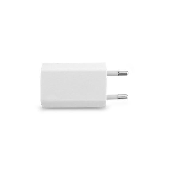 Chargeur USB. Blanc Blanc, à personnaliser avec le logo de votre club. Chargeur USB. Blanc Blanc