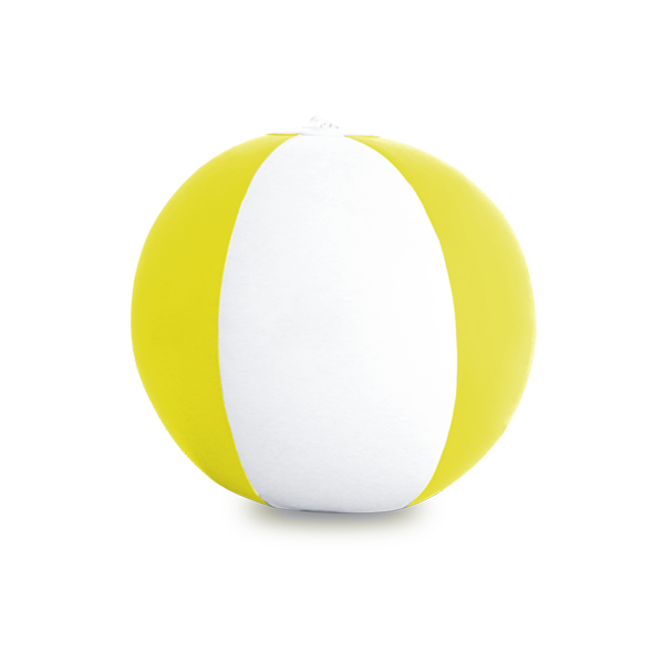 Ballon gonflable. Jaune Jaune, à personnaliser avec le logo de votre club. Ballon gonflable. Jaune Jaune