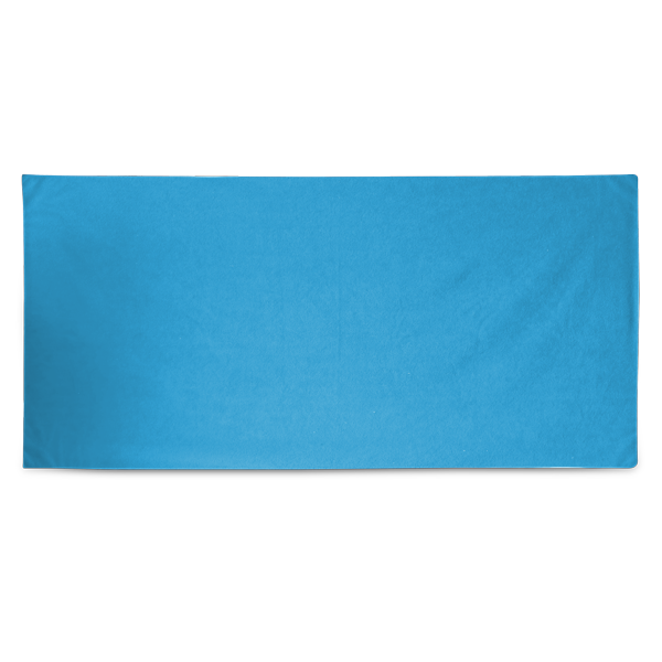 Serviette de plage. Bleu clair Bleu, à personnaliser avec le logo de votre club. Serviette de plage. Bleu clair Bleu