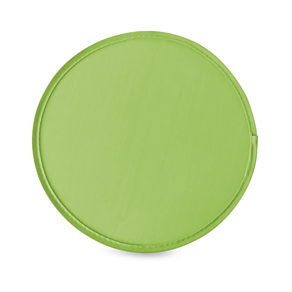 Frisbee pliable. Vert clair Vert, à personnaliser avec le logo de votre club. Frisbee pliable. Vert clair Vert